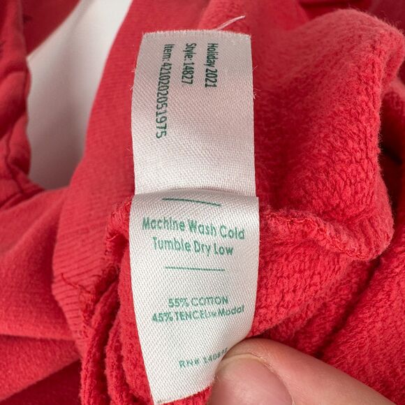 MARINE LAYER Red Lightning Print Crew Neck Pullover Sweater Sweatshirt Size S - Picture 5 of 5